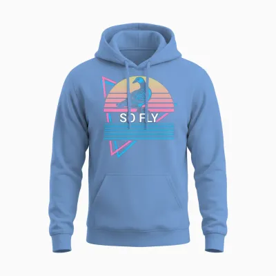 Pigeon Retro Unisex Hoodie - Carolina Blue
