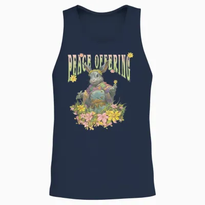 Magic: the Gathering Peace Offering Ms. Bumbleflower T-Shirt, White, S Unisex Tank Top - Navy