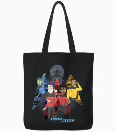 Star Trek: Lower Decks Delta Badge Group Tote Bags - Black