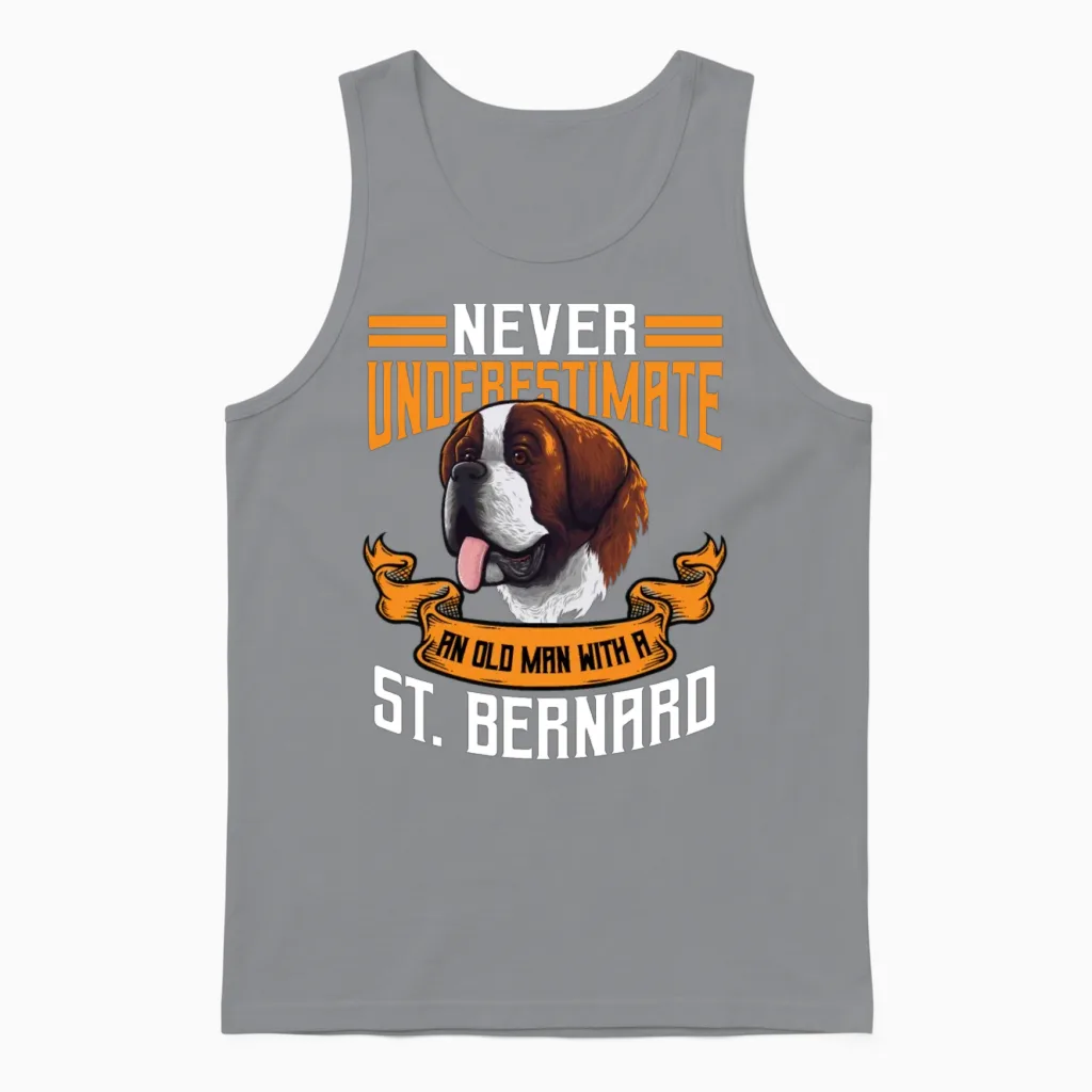 Saint Bernard Gift Men Unisex Tank Top in Sport Grey