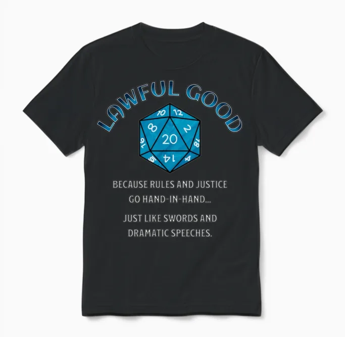 D20 Alignment Lg Unisex T-Shirt in Black