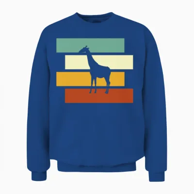 Giraffe Retro Unisex Sweatshirt - Royal