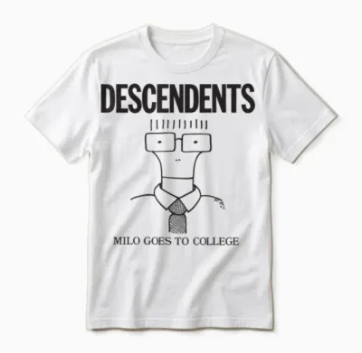 Descendents – Offizieller Merchandise-Artikel – Milo Goes to College Unisex T-Shirt - White