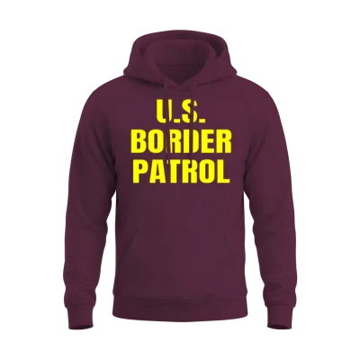 Us Border Patrol Gift Thin Green Line for Men Unisex Hoodie - Maroon