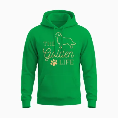 Golden Dog Unisex Hoodie - Irish Green