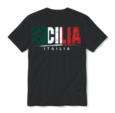 Sicilia Italia - Sicilian Pride, Italian Heritage Unisex T-Shirt - Black
