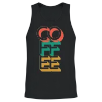 Retro Coffee Unisex Tank Top - Black – 2