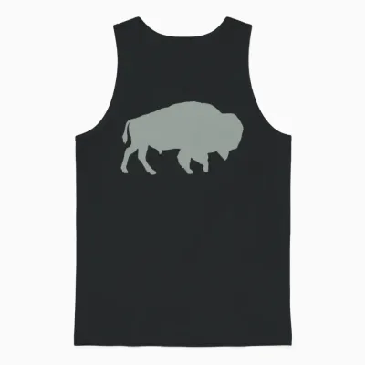 Bison Unisex Tank Top - Black