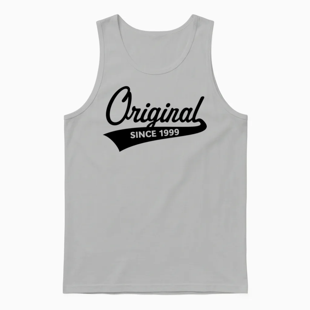 Original Since 1999 (year of Birth, Birthday / B) Unisex Tank Top in Ash