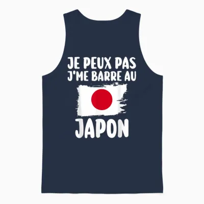 J'peux Pas J'me Barre in Japan Travel Gift T-Shirt, Black, S Unisex Tank Top - Navy
