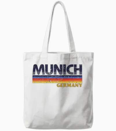 Munich Germany Retro Style Tote Bags - White