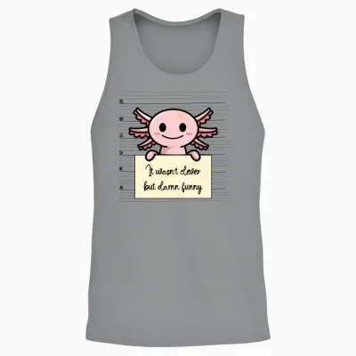 Axolotl Was Not Clever but Funny Unisex Tank Top - Sport Grey