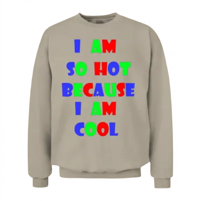Hot and Cool Retro Unisex Sweatshirt - Sand