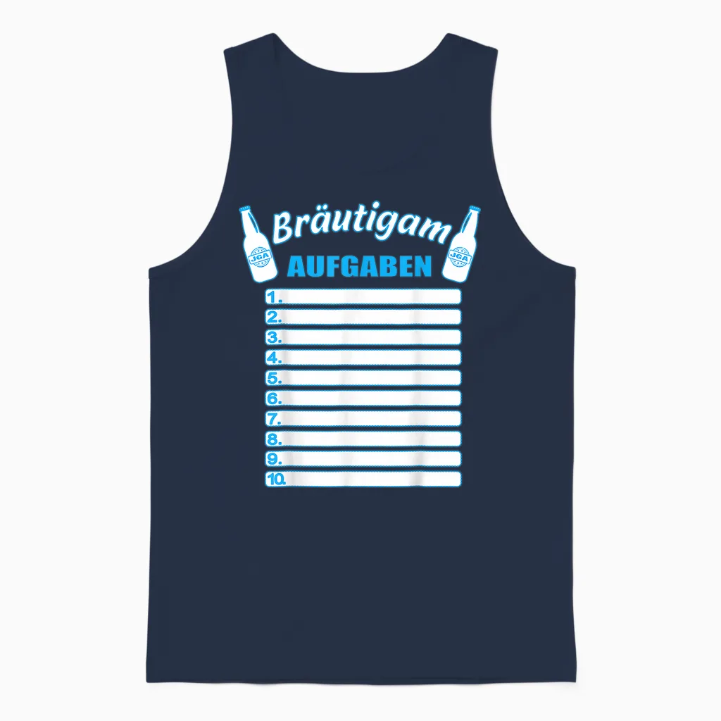 Jga Checkliste Jga Aufgaben Für Den Bräutigam Unisex Tank Top in Navy