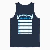 Jga Checkliste Jga Aufgaben Für Den Bräutigam Unisex Tank Top in Navy - 1