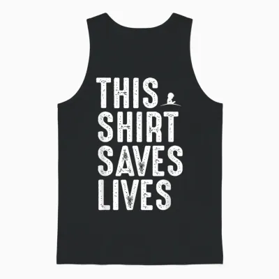 This Design Saves Lives Motivation Saying Unisex Tank Top - Black