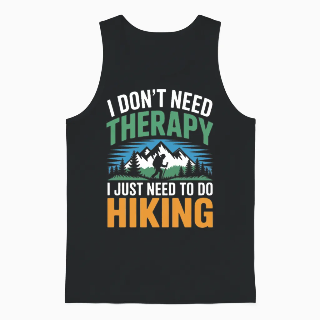 Hiking Lover & Outdoors Gift Unisex Tank Top in Black