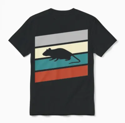 Mouse Retro Unisex T-Shirt - Black
