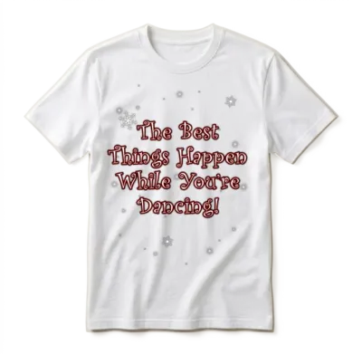 Dancing Girl Unisex T-Shirt - White