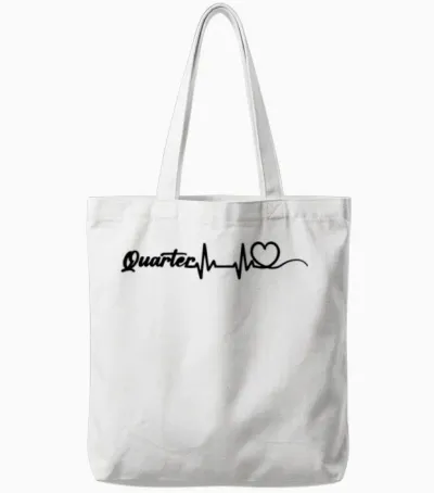 Heartbeat Quarter Horse Tote Bags - White