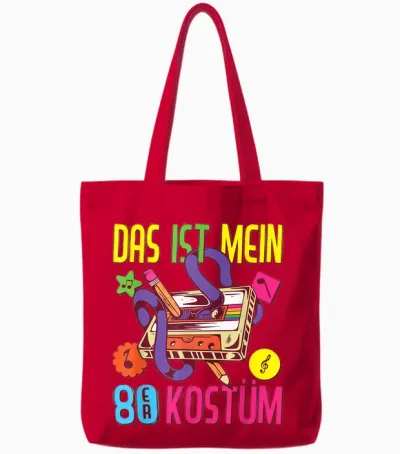 80er Jahre Outfit Damen Herren Das Ist Mein 80er Kostüm 1980 Tote Bags - Red