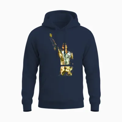 80er Jahre Pop Superstar Icon Live History World Tour Prague 1996 Unisex Hoodie - Navy