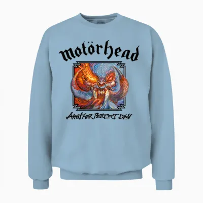 Motörhead Apd Bootleg on White T-Shirt, White Unisex Sweatshirt - Light Blue