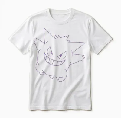 Pokémon Gengar Big Face Unisex T-Shirt - White