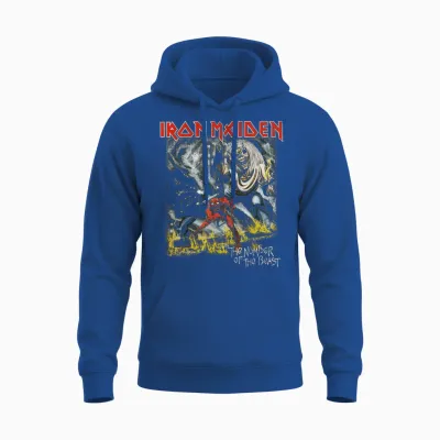 Iron Maiden - Eddie Number of the Beast T-Shirt, Black Unisex Hoodie - Royal