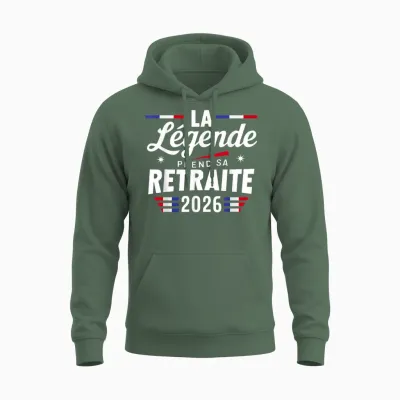 The Legend Retires 2026 Retired 2026 Unisex Hoodie - Military Green