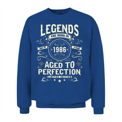 Retro '86: Timeless Birthday Gift Unisex Sweatshirt - Royal