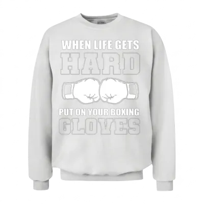 Put Boxing Gloves Boxing Champion Gift Unisex Sweatshirt - White