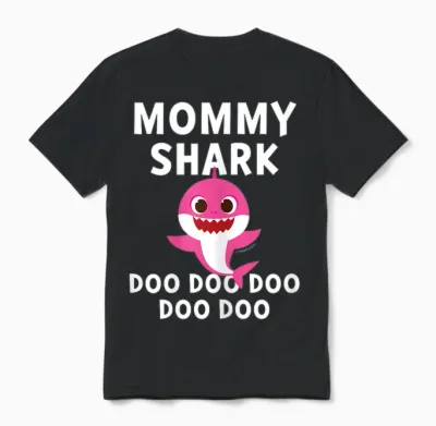 Pinkfong Mommy Shark Official Unisex T-Shirt - Black