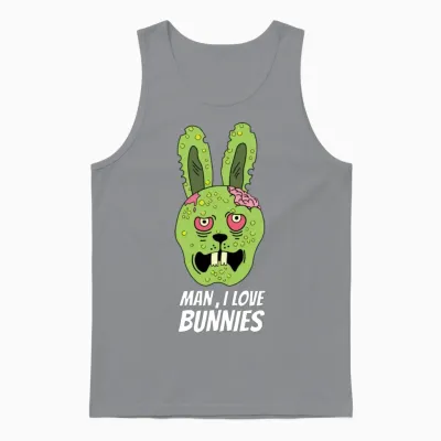 Funny Zombie Bunny Unisex Tank Top - Sport Grey