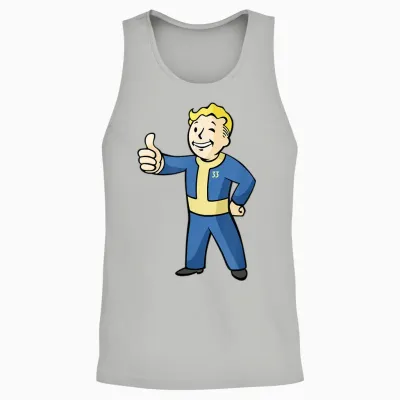 Fallout - Vault Boy T-Shirt, Black Unisex Tank Top - Ash
