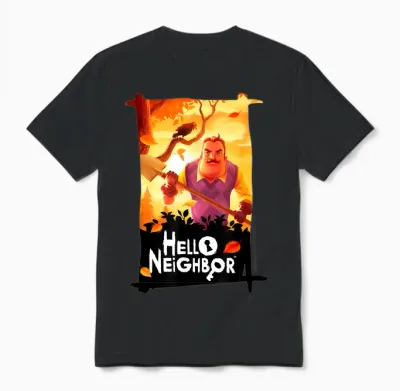 Hello Neighbor - T-Shirt Game Related Designs, Blue, S Unisex T-Shirt - Black