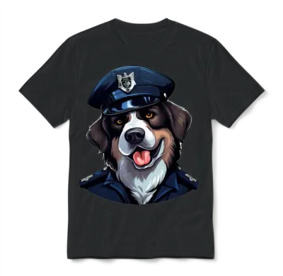 Dogs Police Unisex T-Shirt - Black