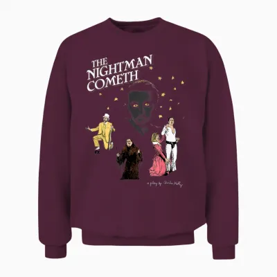 It's Always Sunny in Philadelphia the Nightman Cometh Play Unisex Sweatshirt - Maroon