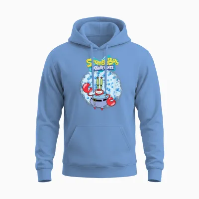 Mademark X Spongebob Squarepants - Original Spongebob Square Pants - Mr. Krabs with Bubbles Unisex Hoodie - Carolina Blue