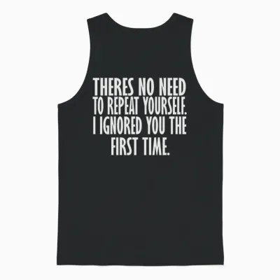 Funny T Unisex Tank Top - Black