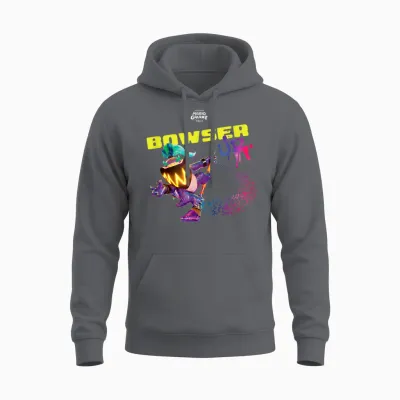 The Super Mario Galaxy Movie Wonder Bowser Jr. Unisex Hoodie - Charcoal