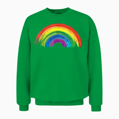 Regenbogen Mit Bunten Damen Herren Kinder Regenbogen Kostüm Unisex Sweatshirt - Irish Green