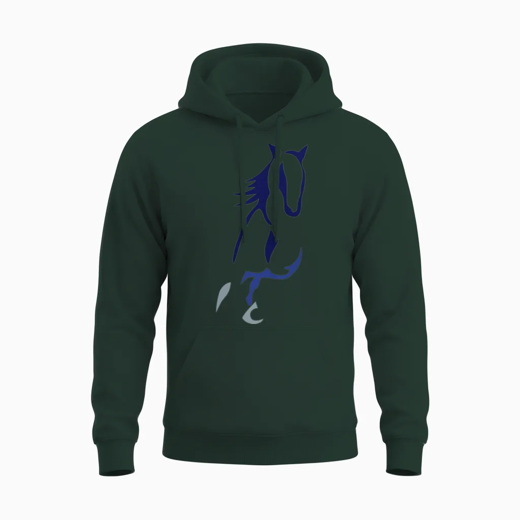 Free Run Horse Lovers Gift Unisex Hoodie in Forest