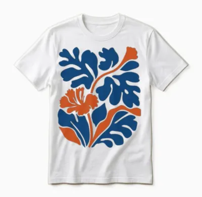 Abstract Floral Harmony Unisex T-Shirt - White