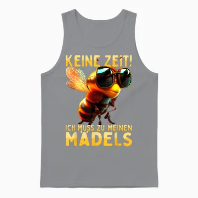 T-Shirt with German Text "keine Zeit Ich Muss Zu Meinen Mädels Beekeeder" [german Unisex Tank Top - Sport Grey