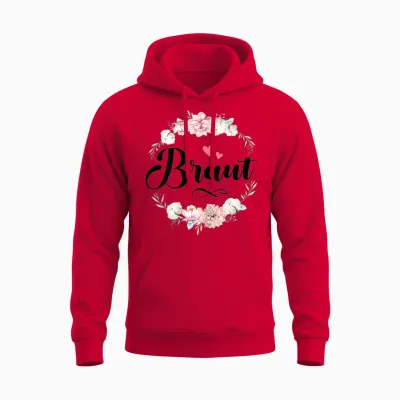 Jga Braut Tshirt Junggesellinnenabschied Weiß Frau Bride Unisex Hoodie - Red