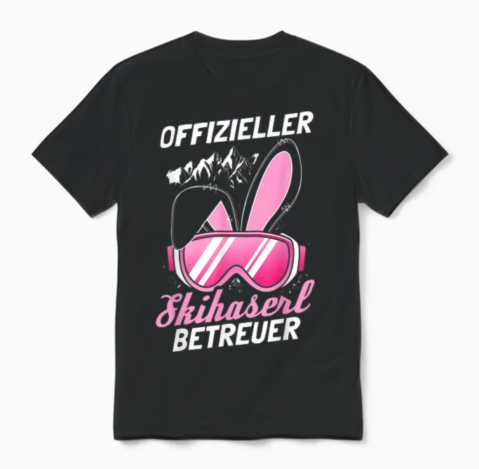Official Ski Hat Bereuer Après-Ski, Skier, Party Unisex T-Shirt in Black