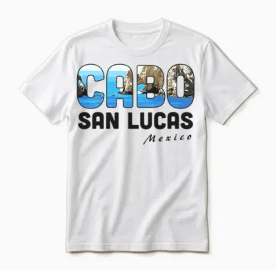 Cabo San Lucas Mexico Baja Beach Cliffs Water Swim Unisex T-Shirt - White