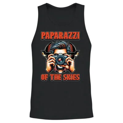 Bird Photography Paparazzi of the Nature Lover Unisex Tank Top - Black