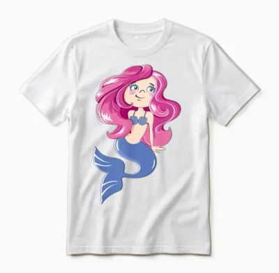 Cartoons-Funny-Mermaid Unisex T-Shirt - White